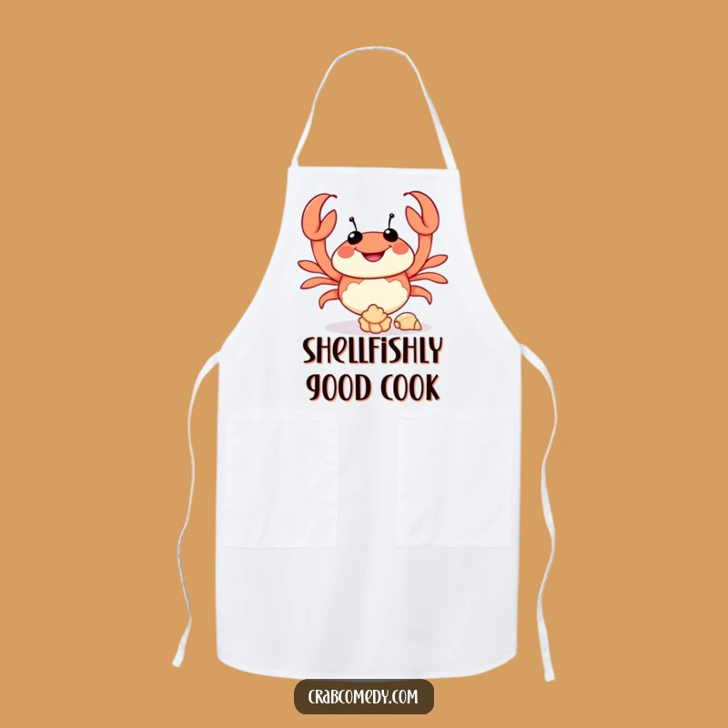 Funny Crab Juggling Seashells Apron - Kitchen Fun & Hilarious Cook Gift