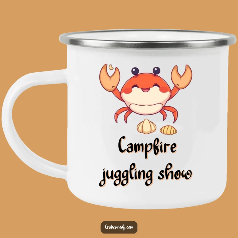 Funny Juggling Crab Camping Mug: Talented Crustacean, Perfect Humorous Gift!