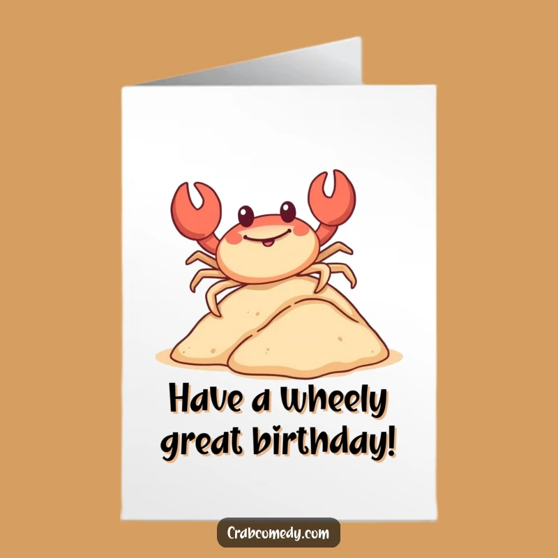 Free Printable Birthday Card: Happy Crab Slider, Fun Downloadable Gift!
