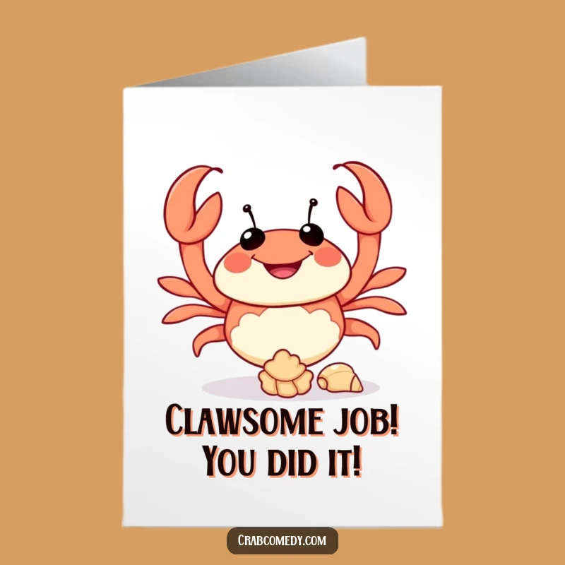 Free Printable Congrats Card: Juggling Crab Wins Big with a Funny Downloadable Gift