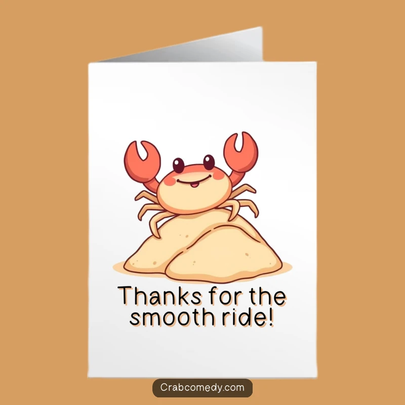 Free Printable Thank You Card: Crab's Fun Ride, Sweet Downloadable Gift!