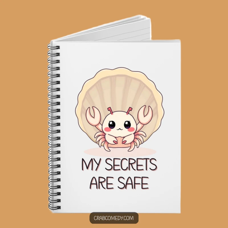 Funny Baby Crab Seashell Notebook: Shy Crustacean Journal, Perfect Humorous Gift!