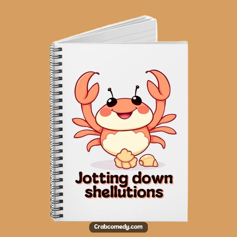 Funny Crab Juggling Seashells Notebook - Jot Down Ideas with Hilarious Flair Gift